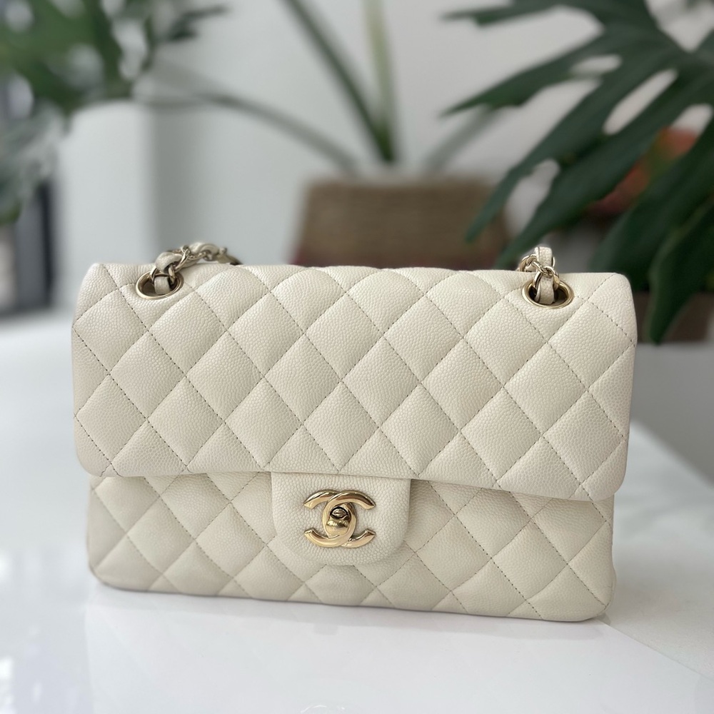 SOLD Chanel Classic Small Cream White Ghw